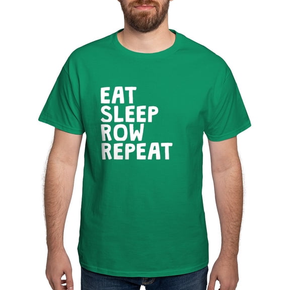CafePress - Eat Sleep Row Repeat T Shirt - Men's Classic Graphic Cotton T-Shirt