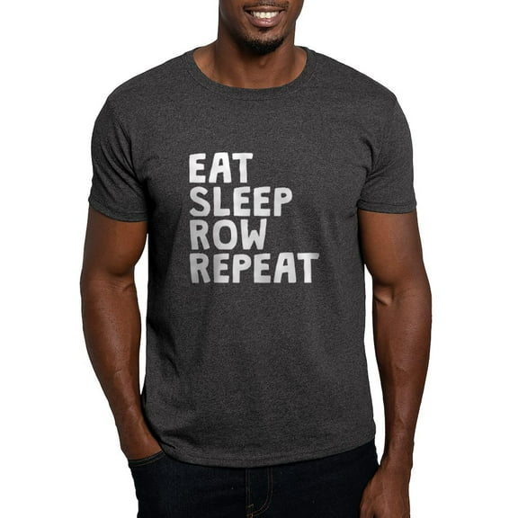 CafePress - Eat Sleep Row Repeat T Shirt - Men's Classic Graphic Cotton T-Shirt