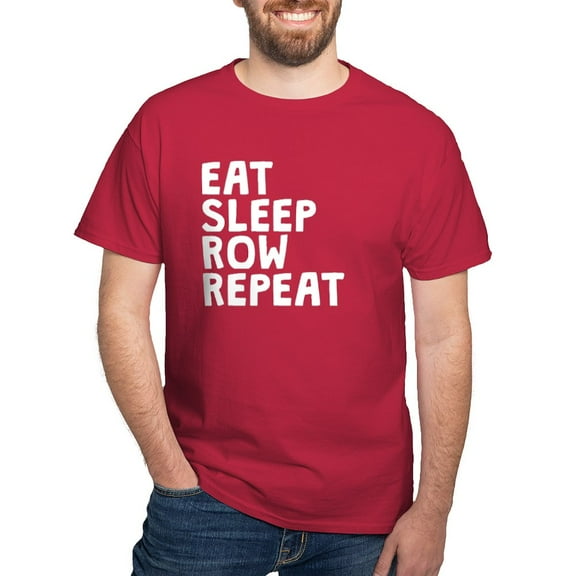 CafePress - Eat Sleep Row Repeat T Shirt - Men's Classic Graphic Cotton T-Shirt