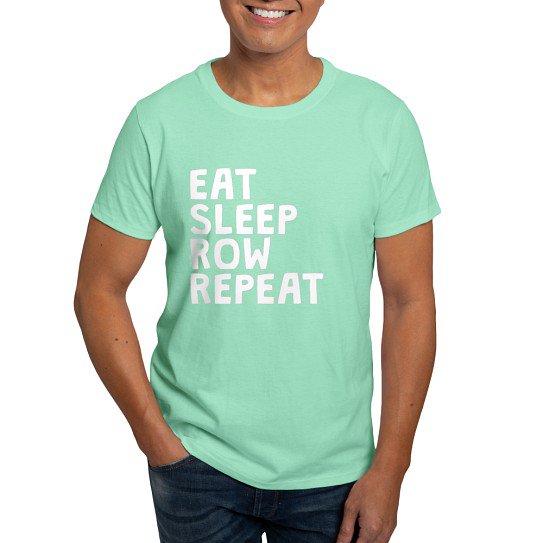 CafePress - Eat Sleep Row Repeat T Shirt - Men's Classic Cotton T-Shirts