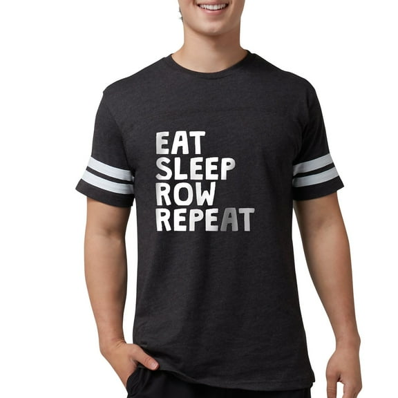 CafePress - Eat Sleep Row Repeat T Shirt - Mens Football Shirt