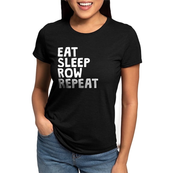 CafePress - Eat Sleep Row Repeat T Shirt - Womens Tri-blend T-Shirt