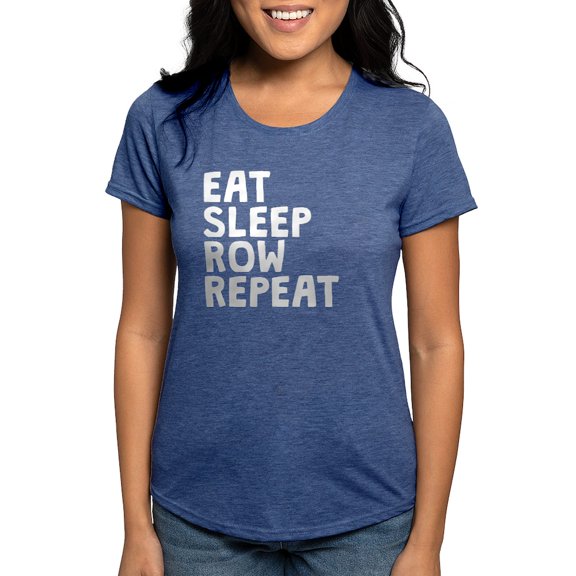 CafePress - Eat Sleep Row Repeat T Shirt - Womens Tri-blend T-Shirt