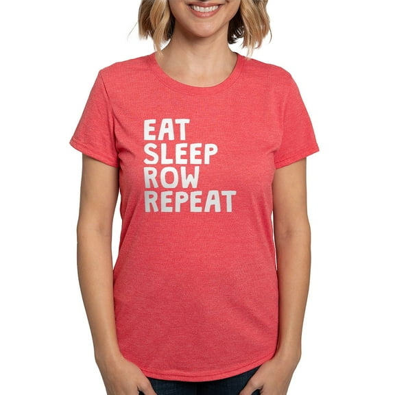 CafePress - Eat Sleep Row Repeat T Shirt - Womens Tri-blend T-Shirt