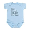 thumbnail image 1 of CafePress - Eat Sleep Rugby Repeat Body Suit - Baby Light Bodysuit, Size Newborn - 24 Months, 1 of 4