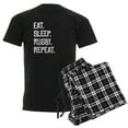 thumbnail image 1 of CafePress - Eat Sleep Rugby Repeat Pajamas - Men's Dark Loose Fit Cotton Pajama Set, 1 of 7