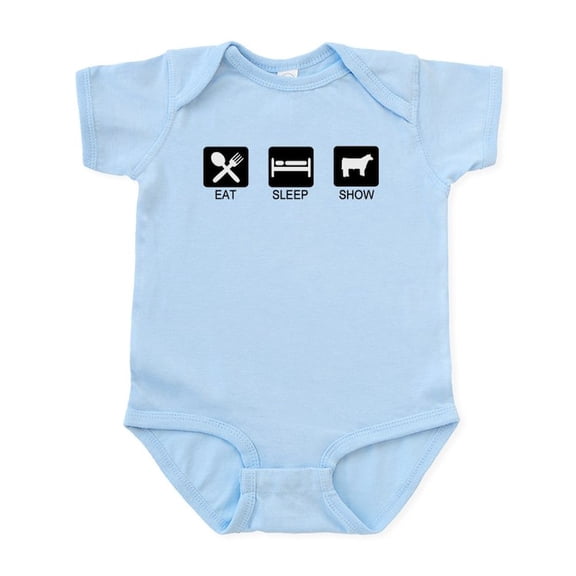 CafePress - Eat, Sleep, Show (Steer) Infant Bodysuit - Baby Light Bodysuit, Size Newborn - 24 Months