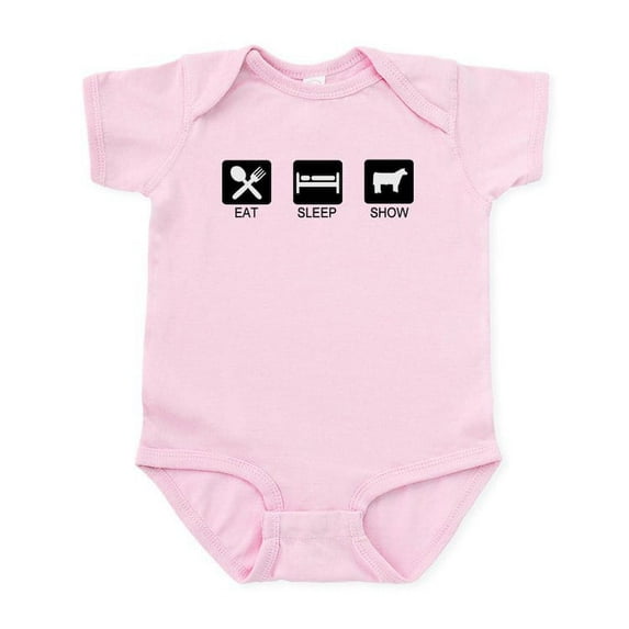 CafePress - Eat, Sleep, Show (Steer) Infant Bodysuit - Baby Light Bodysuit, Size Newborn - 24 Months