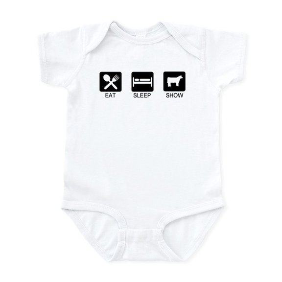 CafePress - Eat, Sleep, Show (Steer) Infant Bodysuit - Baby Light Bodysuit, Size Newborn - 24 Months