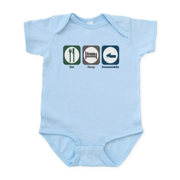 CafePress - Eat Sleep Snowmobile Infant Bodysuit - Baby Light Bodysuit, Size Newborn - 24 Months
