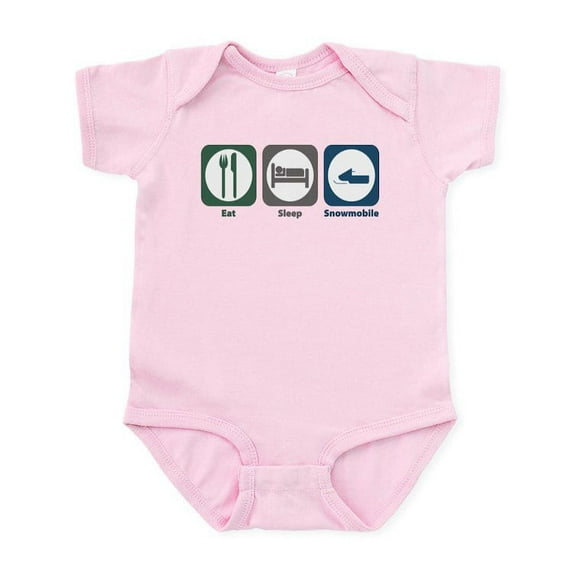 CafePress - Eat Sleep Snowmobile Infant Bodysuit - Baby Light Bodysuit, Size Newborn - 24 Months