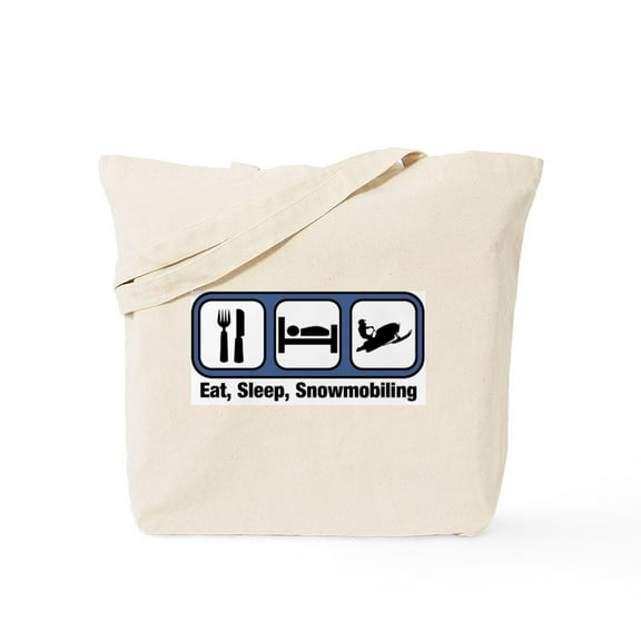 CafePress - Eat, Sleep, Snowmobiling Tote Bag - Unisex Canvas Tote Bag, Beige, 1-Piece