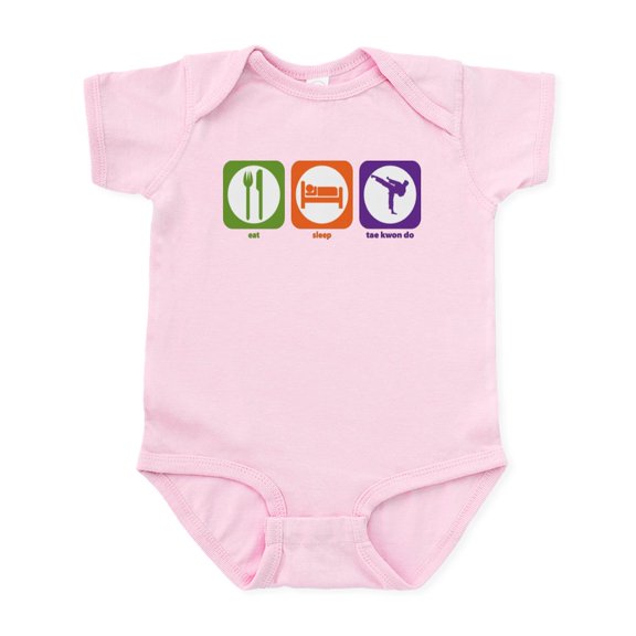 CafePress - Eat Sleep Tae Kwon Do Infant Bodysuit - Baby Light Bodysuit, Size Newborn - 24 Months