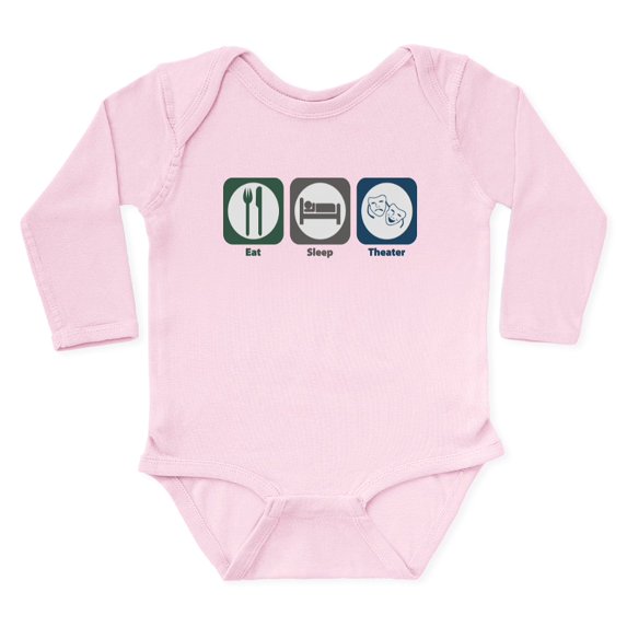 CafePress - Eat Sleep Theater Body Suit - Long Sleeve Cotton Baby Bodysuit