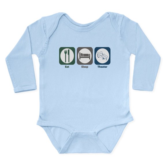 CafePress - Eat Sleep Theater Body Suit - Long Sleeve Cotton Baby Bodysuit