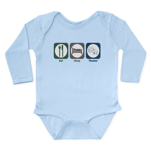 CafePress - Eat Sleep Theater Body Suit - Long Sleeve Cotton Baby Bodysuit