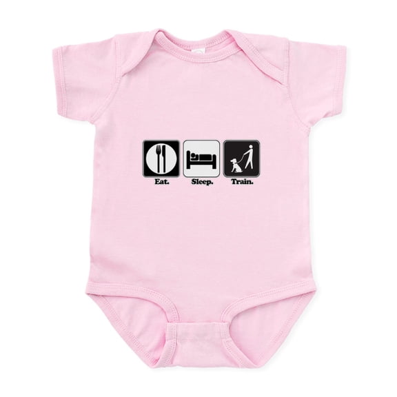 CafePress - Eat. Sleep. Train. (Dog Trainer) Infant Bodysuit - Baby Light Bodysuit, Size Newborn - 24 Months