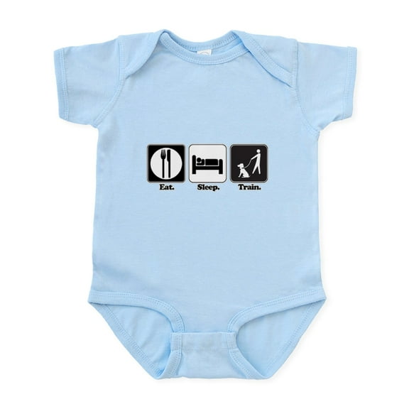 CafePress - Eat. Sleep. Train. (Dog Trainer) Infant Bodysuit - Baby Light Bodysuit, Size Newborn - 24 Months