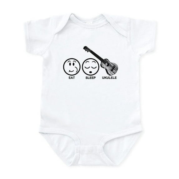 CafePress - Eat Sleep Ukulele Infant Bodysuit - Baby Light Bodysuit, Size Newborn - 24 Months