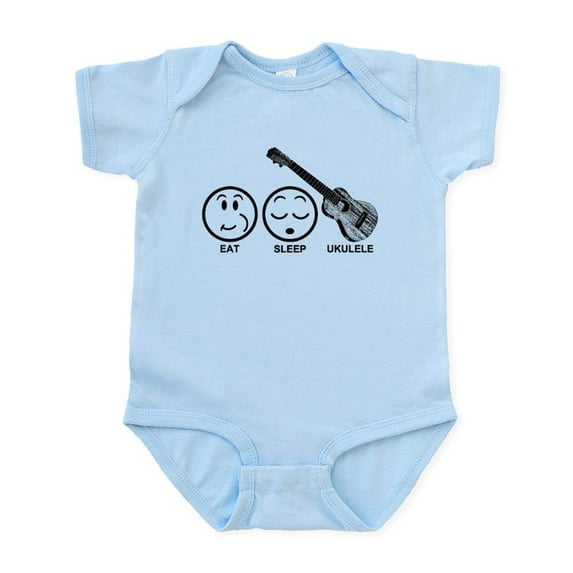 CafePress - Eat Sleep Ukulele Infant Bodysuit - Baby Light Bodysuit, Size Newborn - 24 Months