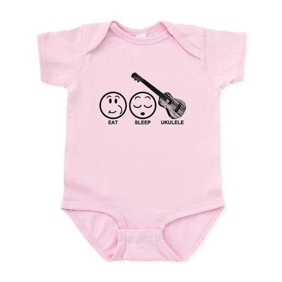 CafePress - Eat Sleep Ukulele Infant Bodysuit - Baby Light Bodysuit, Size Newborn - 24 Months