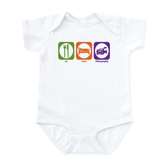 CafePress - Eat Sleep Videography Infant Bodysuit - Baby Light Bodysuit, Size Newborn - 24 Months