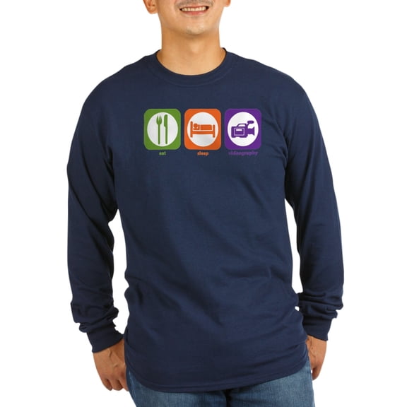 CafePress - Eat Sleep Videography Long Sleeve T-Shirt - Long Sleeve Dark T-Shirt