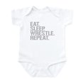 thumbnail image 1 of CafePress - Eat Sleep Wrestle Repeat Body Suit - Baby Light Bodysuit, Size Newborn - 24 Months, 1 of 4