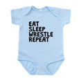 thumbnail image 1 of CafePress - Eat Sleep Wrestle Repeat Body Suit - Baby Light Bodysuit, Size Newborn - 24 Months, 1 of 4