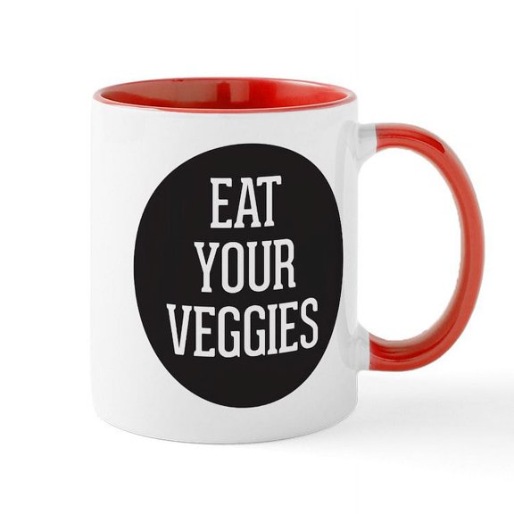 CafePress - Eat Your Veggies - 11 oz Ceramic Mug - Novelty Coffee Tea Cup