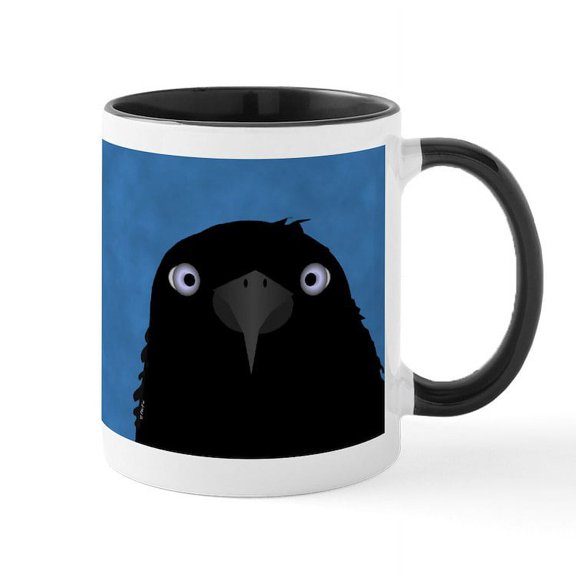 CafePress - Eating Crow Mugs - 11 oz Ceramic Mug - Novelty Coffee Tea Cup