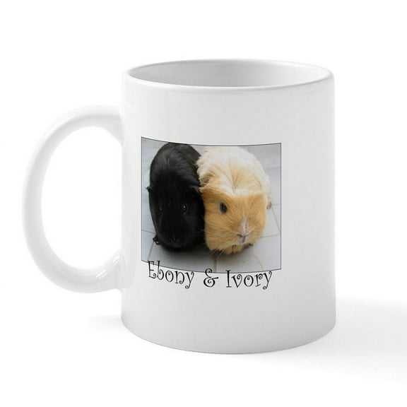 CafePress - Ebony And Ivory Mug - 11 oz Ceramic Mug - Novelty Coffee Tea Cup