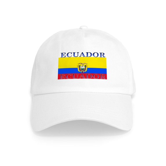 CafePress - Ecuador Ecuadorian Flag Cap - Adjustable 100% Brushed Unisex Casual Cotton Baseball Cap, Beige, 1