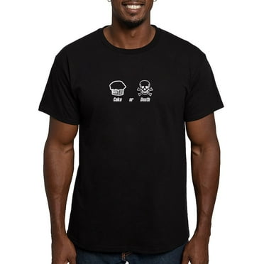 CafePress - Eddie Izzard Cake Or Death Men's Fitted T Shirt (D - Men's Fitted T-Shirt