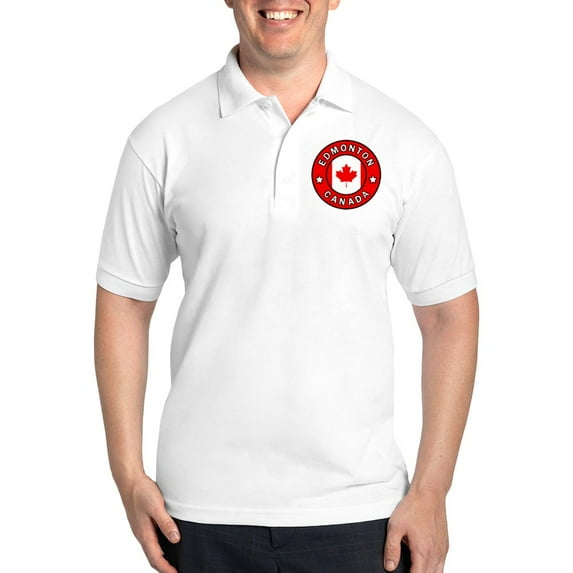 CafePress - Edmonton Canada Golf Shirt - Golf Shirt, Pique Knit Golf Polo