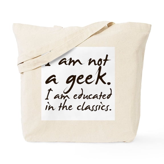 CafePress - Educated In The Classics Tote Bag - Unisex Canvas Tote Bag, Beige, 1-Piece