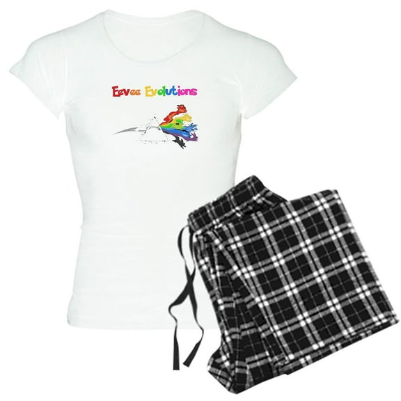 CafePress - Eevee Evolutions Pajamas - Women's Short Sleeve Print T-Shirt and Pants Light Cotton Pajama Set