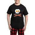thumbnail image 1 of CafePress - Eggs Bacon Skull Men's Dark Pajamas - Men's Dark Loose Fit Cotton Pajama Set, 1 of 7
