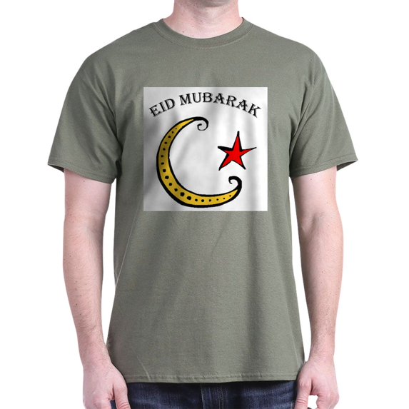 CafePress - Eid Mubarak White T Shirt - Men's Classic Graphic Cotton T-Shirt