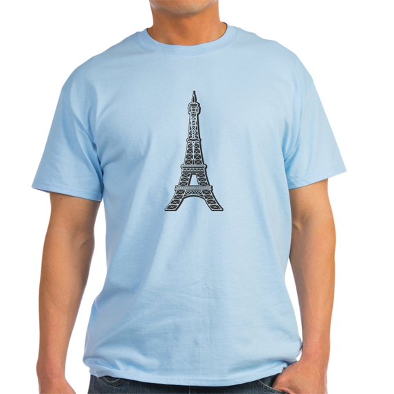 CafePress - Eiffel Tower Light T Shirt - Men's Classic Graphic T-Shirt