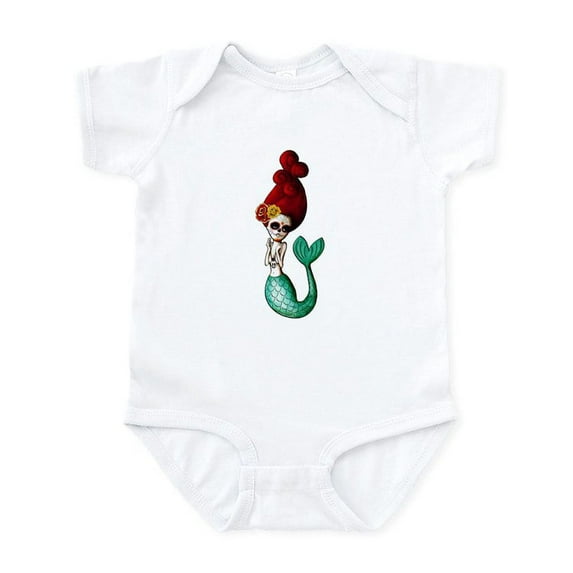 CafePress - El Dia De Los Muertos Mermaid Body Suit - Baby Light Bodysuit, Size Newborn - 24 Months
