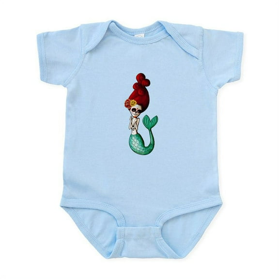 CafePress - El Dia De Los Muertos Mermaid Body Suit - Baby Light Bodysuit, Size Newborn - 24 Months