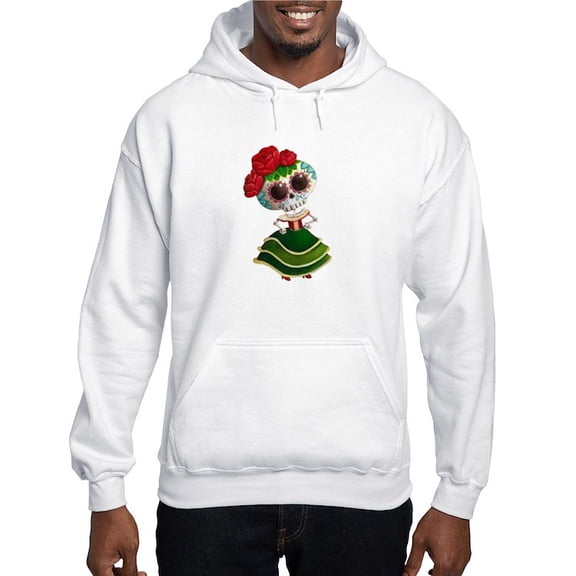 CafePress - El Dia De Los Muertos Skeleton Girl Sudaderas Con - Pullover Hoodie, Hooded Sweatshirt