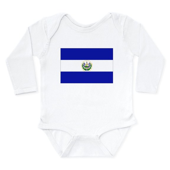 CafePress - El Salvador Body Suit - Long Sleeve Cotton Baby Bodysuit