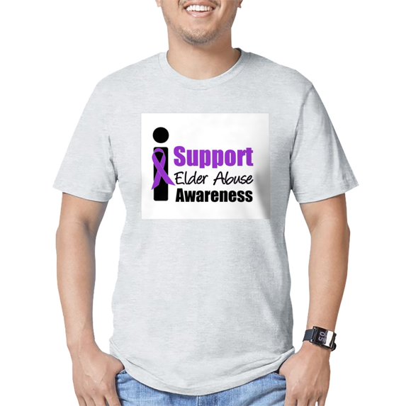 CafePress - Elder Abuse Support Fitted T Shirt - Fitted T-Shirt, Vintage Fit Soft Cotton Tee