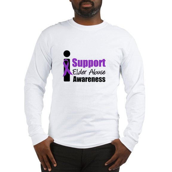 CafePress - Elder Abuse Support Long Sleeve T Shirt - Unisex Cotton Long Sleeve T-Shirt