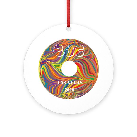 CafePress - Electric Daisy Carnival Record - Round Wood Ornament 4"