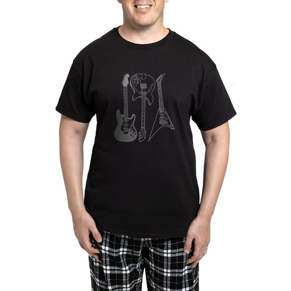 CafePress - Electric Guitars. Men's Dark Pajamas - Men's Dark Loose Fit Cotton Pajama Set