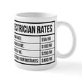 thumbnail image 1 of CafePress - Electrician Rates - 11 oz Ceramic Mug - Novelty Coffee Tea Cup, 1 of 6