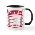 thumbnail image 1 of CafePress - Electrician Rates Humor Mugs - 11 oz Ceramic Mug - Novelty Coffee Tea Cup, 1 of 4